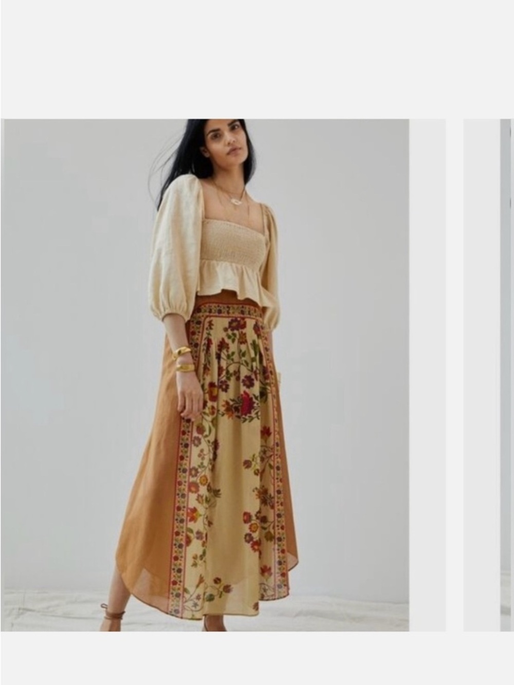 Anthropologie Mes Demoiselles pleated floral maxi skirt - Picture 2 of 4